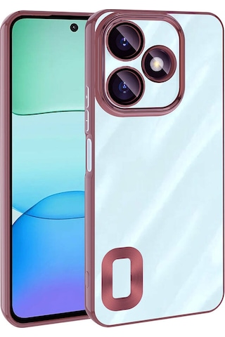 Xiaomi Redmi 13 4g Kılıf Kamera Korumalı Logo Gösteren Zore Omega Kapak-rose Gold Rose Gold