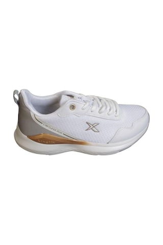 Kinetix Kadın Gri Beyaz Sneaker Fileli Spor Yürüyüş Ayakkabısı 001