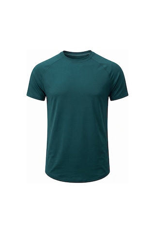 Genius Store Erkek Spor Tişört Fitness Antrenman Tişörtü Oval Kesim Likralı Süprem Reglan Kol Oval-t22 Nefti