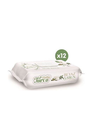 Baby Turco Beyaz Sabun Kokulu Islak Havlu 12X90