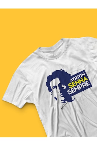 Fnbx Ayrton Senna Sempre T-shirt Beyaz