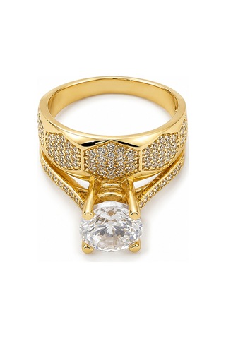 Yazıcılar 14 Ayar Altın Premium Model Golden Aura Tektaş Yüzük 00420