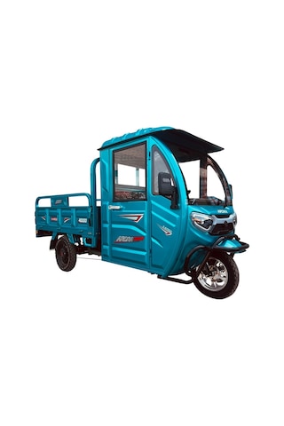 Arora E- 3 Tekerli Kapalı Kabinli Kasalı Elektrikli Motosiklet Mavi