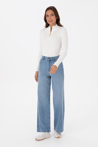 U.S. Polo Assn. Kadın Açık Mavi Loose Fit Jean Pantolon 50316568-DN0021
