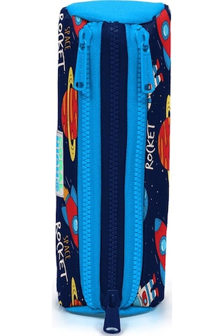 Coral High Kids Lacivert Uzay Desenli Üç Bölmeli Kalem Çantası 22