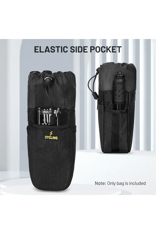 Moveevo Bisiklet Arka Çantası 1.5l - Poliester + Alüminyum Folyo - Siyah - Dağ Bisikleti, Faltbike, Denge Bisikleti Erişimli Aksesuarı Siyah