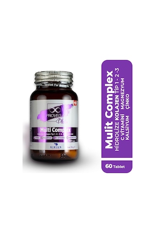 Platin Multi Complex%100 Doğal Kolajen - Alfa Lipoik Asit, Magnezyum, Kalsiyum, Bor, 60 Kapsül
