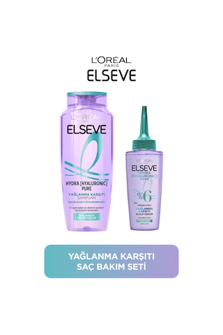 ELSEVE Hydra Pure Salisilik Asit içeren Yağlanma Karşıtı Nemlendirici Şampuan + Saç Derisi Serum Seti