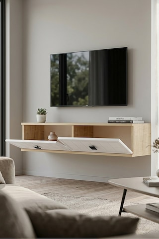 Tda1205b Yuka Duvara Montaj Tv Stand Beyaz 120cm