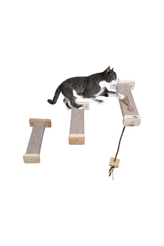 Tırmalamalı Kedi Basamağı Kedi Köprüsü Duvar Yürüyüş Yolu 2 Renk