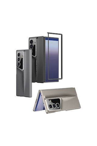 Teleplus Samsung Galaxy Uyumlu Z Fold 7 Kılıf Kamera Korumalı Procase Sert Kıpta Kapak