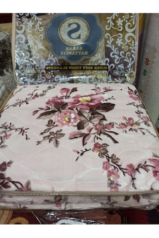 Sarar Peluş Çift Kişilik Battaniye Vizon