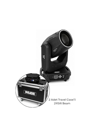 295w Led Moving Head Işık Dmx512 Kontrol, Dj Sahne Spot & Beam Travel Case'li 2'li Paket