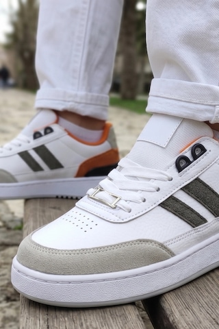 In Step Black Legend Series: Beyaz Turuncu Unısex Çocuk Spor Ayakkabı Beyaz - Turuncu