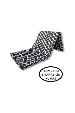 Lüks Katlanır Yatak 70x180x6 Cm Sünger Karaçatı Desen