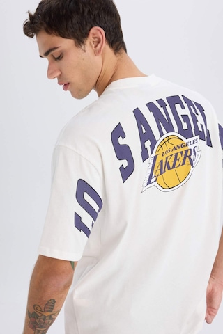 DeFactoFit NBA Los Angeles Lakers Oversize Geniş Kalıp Bisiklet Yaka Sırt Baskılı Kısa Kollu Tişört B3894AX25SPER105