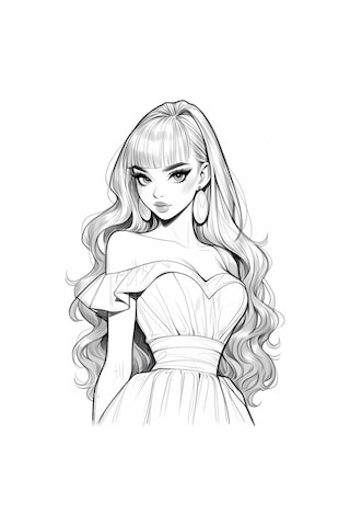 Anime Güzel Kızlar Boyama Kitabı 100 Süper Boyama
