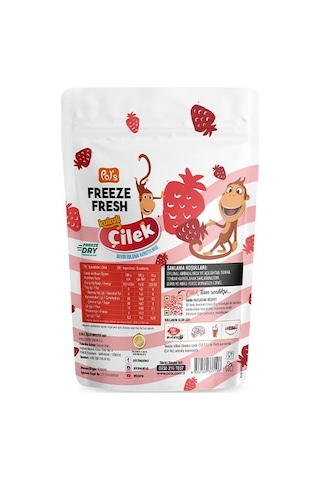 Pol's Freeze Fresh Kukuli Çilek 15 G X 3 Adet Freeze Dry Dondurularak Kurutulmuş 15 G