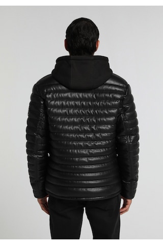 Colin's Colins Slim Fit Kapüşonlu Fermuarlı Astarlı Erkek Siyah Mont Pu Cl1082107 Q1.v1 Blk