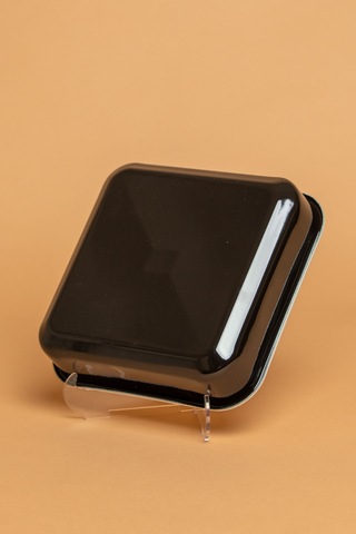 Velluto Nero Emaye Kare Siyah Fırın Kabı Ebutay Siyah