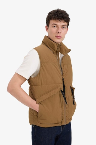 Defacto Regular Fit Fermuarlı Cepli Şişme Yelek E8291AX25AU Kahve
