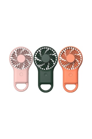 El Tipi Cep Mini Küçük Fan Taşınabilir Şarj Dış Usb Fan 7 Renk Işığı Ordu Green 9939 Yeşil