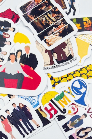 How I Met Your Mother Sticker Paketi 23 Parça Kaliteli Su Geçirmez Hımym Etiket Seti Çok Renkli