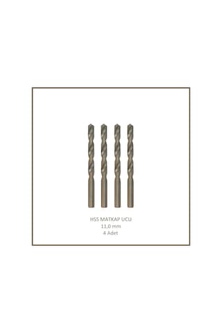 Hss Matkap Ucu 11 Mm, Metal, Ahşap, Plastik İçin 4 Adet