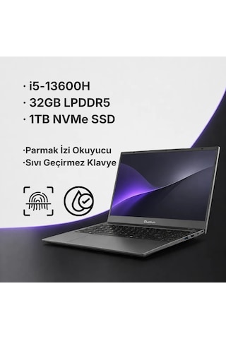 Quantum Prime TM1200-S i5-13600H 32 GB 1 TB Nvme SSD 15.6" Free Dos Dizüstü Bilgisayar