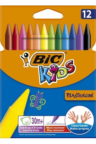 Bic 12 Renk Silinebilir Mum Pastel Boya