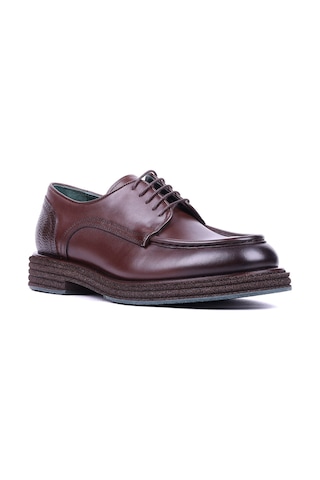 Shoetyle - Hakiki Deri Kahverengi Günlük Erkek Ayakkabı - 250-760-01-1556 Kahve Rengi