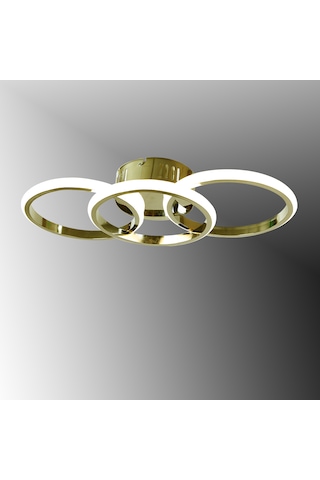 Tt305-3-sr Tt Aydınlatma 3 Renk Işık Sarı Kaplama 3 Lü Led Avize Krom