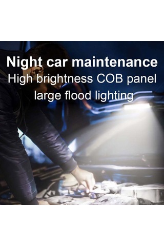 Ximistore9 Led Feneri Mini Çalışma Işığı, Xpe+cob Ampuller, 5 Mod, 600mah Li-pil, Type-c Şarj, Pen Klipsi Ve Güçlü Mıknatıs, Mor+kırmızı&mavi Işık Siyah