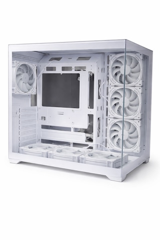 Zeiron 7x12 Fan Rgb Kumandalı Beyaz Akvaryum Gaming Kasa Powersiz