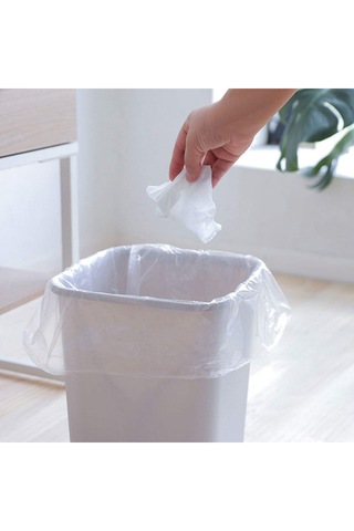 Çöp Torbası Mini Boy 40'lı X 5 Rulo Beyaz Çöp Poşeti 40x50 Cm