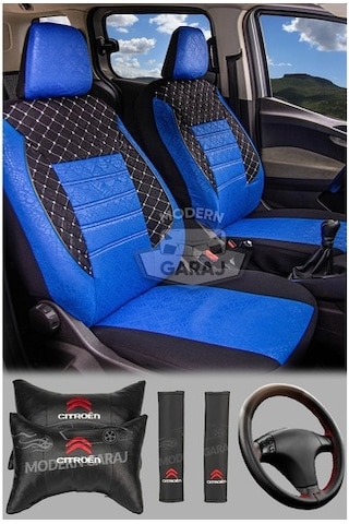 Citroen Nemo Fitilli Koltuk Kılıfı Boyun Yastığı Kemer Konforu