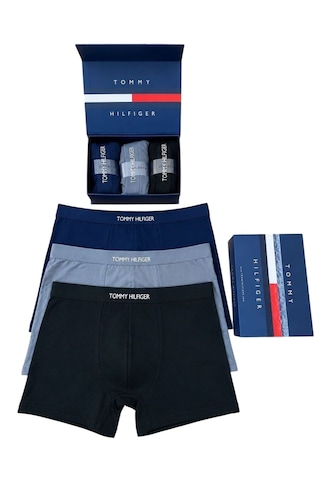 Tommy Hilfiger Erkek 3"lü Boxer Set Siyah - Gri - Lacivert