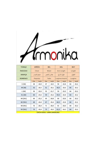 Armonika Kadın Yeşil Kolu Lastikli Bürümcük Gömlek Arm-24k001002