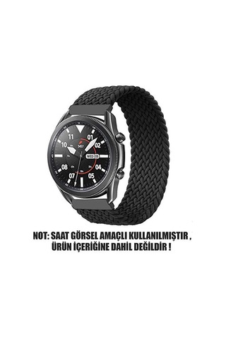 Amazfit Gtr 2 Sport 47mm Kordon, Medium Size, 155mm Braided Solo Loop Band Amazfit Gtr 2 Sport İle Uyumlu Kordon, Ak