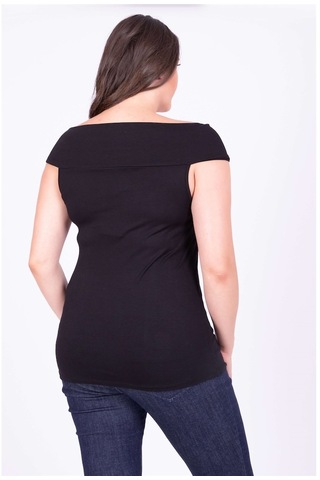 Düğümlü Karmen Yaka Tişört