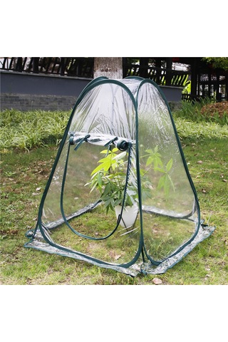 Yifomall "katlanabilir Şeffaf Bitki Koruma Kafesi - Mini Sera, 70x70x80cm, Hızlı Büyüme Ve Havalandırmalı"