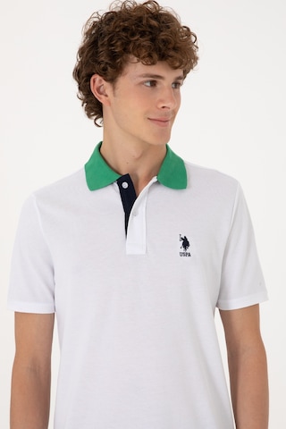 U.S. Polo Assn. Erkek Regular Fit Polo Yaka Beyaz Tişört 50306809-VR013