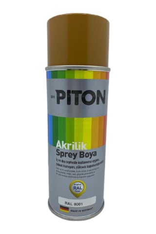 Piton Akrilik Sprey Boya 400 Ml Ral8001 Oksit Kahve