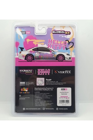 Tarmac Works Vertex Nissan Silvia S15 Hello Kitty İndonesıa Dıecast Expo 2024 Blister Paket