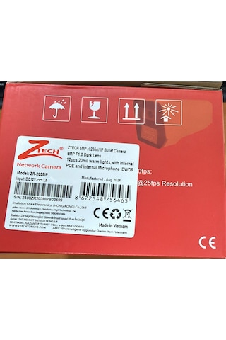 Ztech Zr-2039 5mp 12led Büyük Kasa Fullcolor + Mikrofon Bullet Dış Mekan Metal Ip Kamera