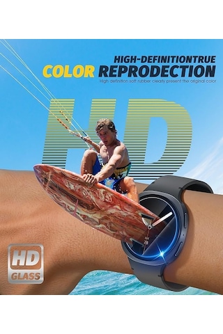 Galaxy Uyumlu Watch 8 44mm İçin Kolay Uygulama Aparatlı Ekran Koruyucu 9h Sertliğinde Çizilmeye Karşı Koruyan Dokunma Hassasiyetini Ve Görüntü Kalitesini Etkilemeyen Galaxy Uyumlu Watch8 Cam Filmi