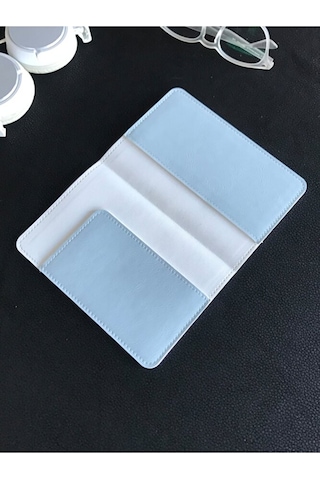 Vip Gift Pet Pasaport Kılıfı Ev Hayvanı Kedi Köpek Nil Yeşili Vegan Deri P Mavi