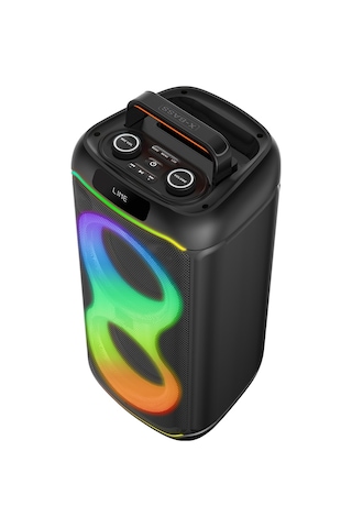 Gd-2823 Dijital Led Göstergeli Fm Radyolu Mikrofonlu Rgb Tws Çift 8 İnç Stereo Bass Kablosuz Karaoke Hoparlör