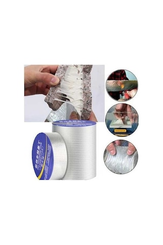 Novahub 10m Su Geçirmez Bant, Çatı Sızdırmazlık, Yüksek Sıcaklık Dayanımı, Boru Ve Duvar Kaçakları İçin Süper Yapışkanlı Bandı, 5cm X 10m/