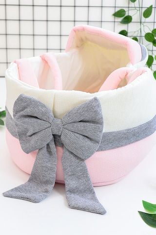 Kız Bebek Süslü Puset Kundak Battaniye Bebek Çanta Anakucağı Seti Stl6958 Pembe